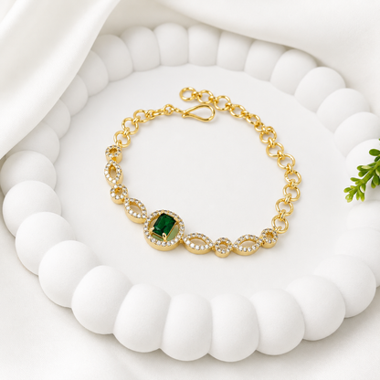 Shimmering Petals Austrian Stones Design Bracelet for Girls & Women's