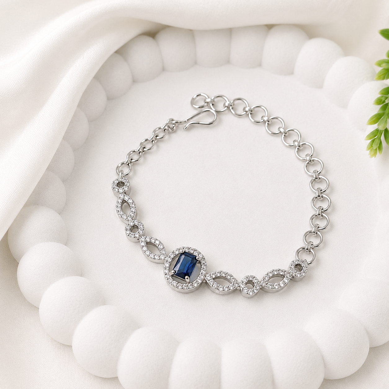 Shimmering Petals Austrian Stones Design Bracelet for Girls & Women's
