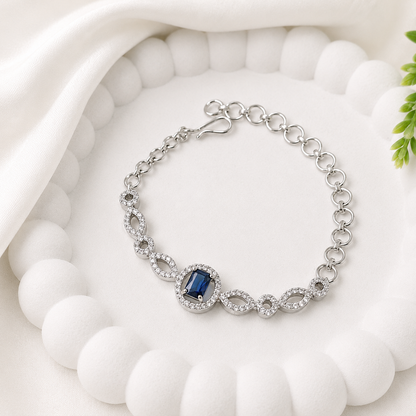 Shimmering Petals Austrian Stones Design Bracelet for Girls & Women's