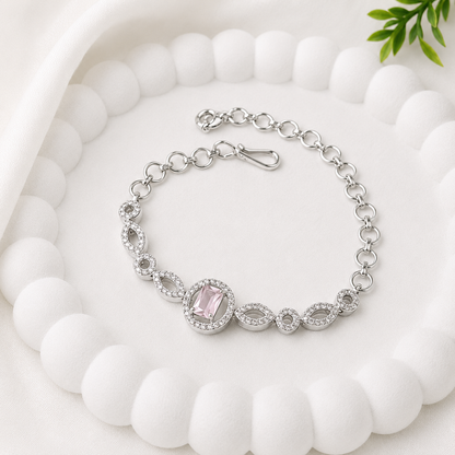 Shimmering Petals Austrian Stones Design Bracelet for Girls & Women's