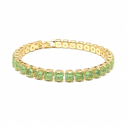CZ Stone Princess Tennis Bracelet With Hinged Clasp For Girls & Women's