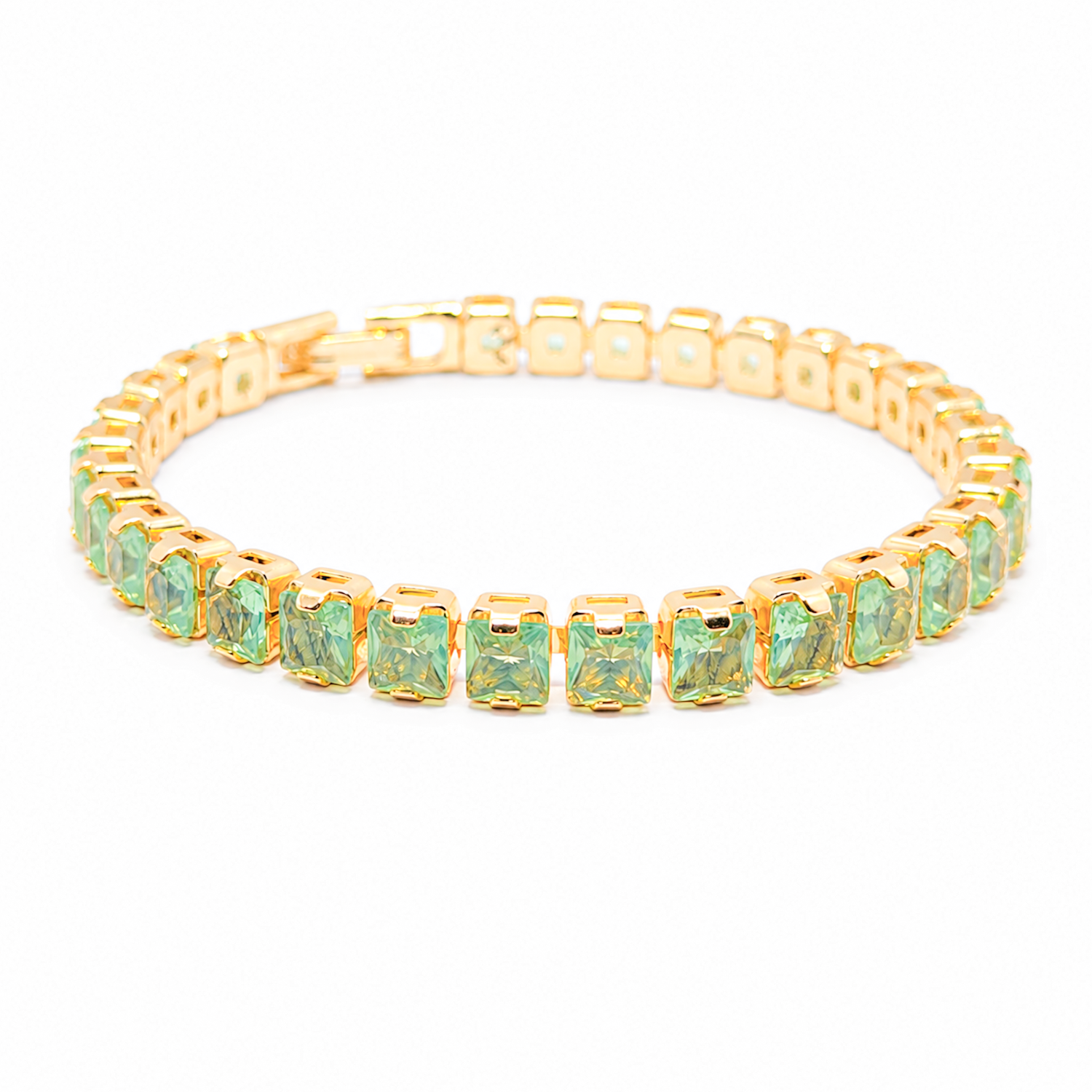 CZ Stone Princess Tennis Bracelet With Hinged Clasp For Girls & Women's