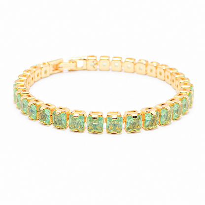 CZ Stone Princess Tennis Bracelet With Hinged Clasp For Girls & Women's
