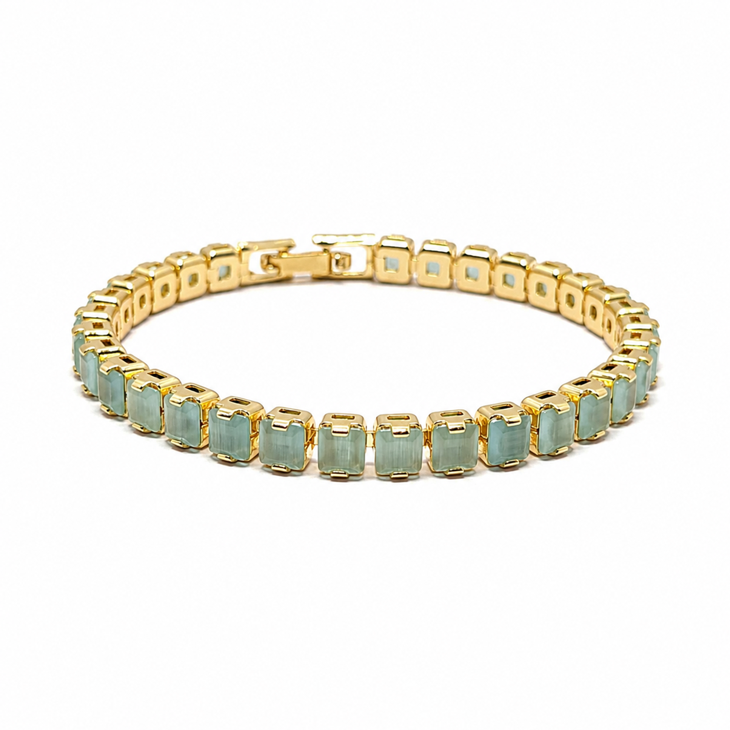 CZ Stone Princess Tennis Bracelet With Hinged Clasp For Girls & Women's