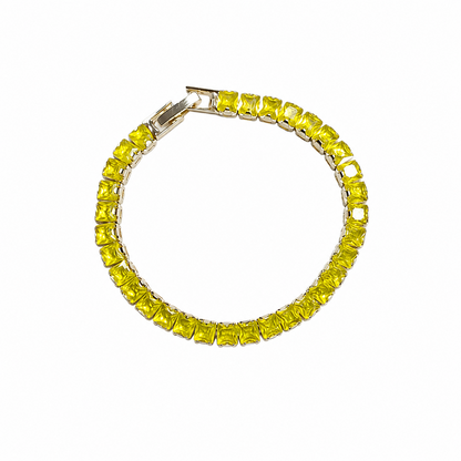 CZ Stone Princess Tennis Bracelet With Hinged Clasp For Girls & Women's