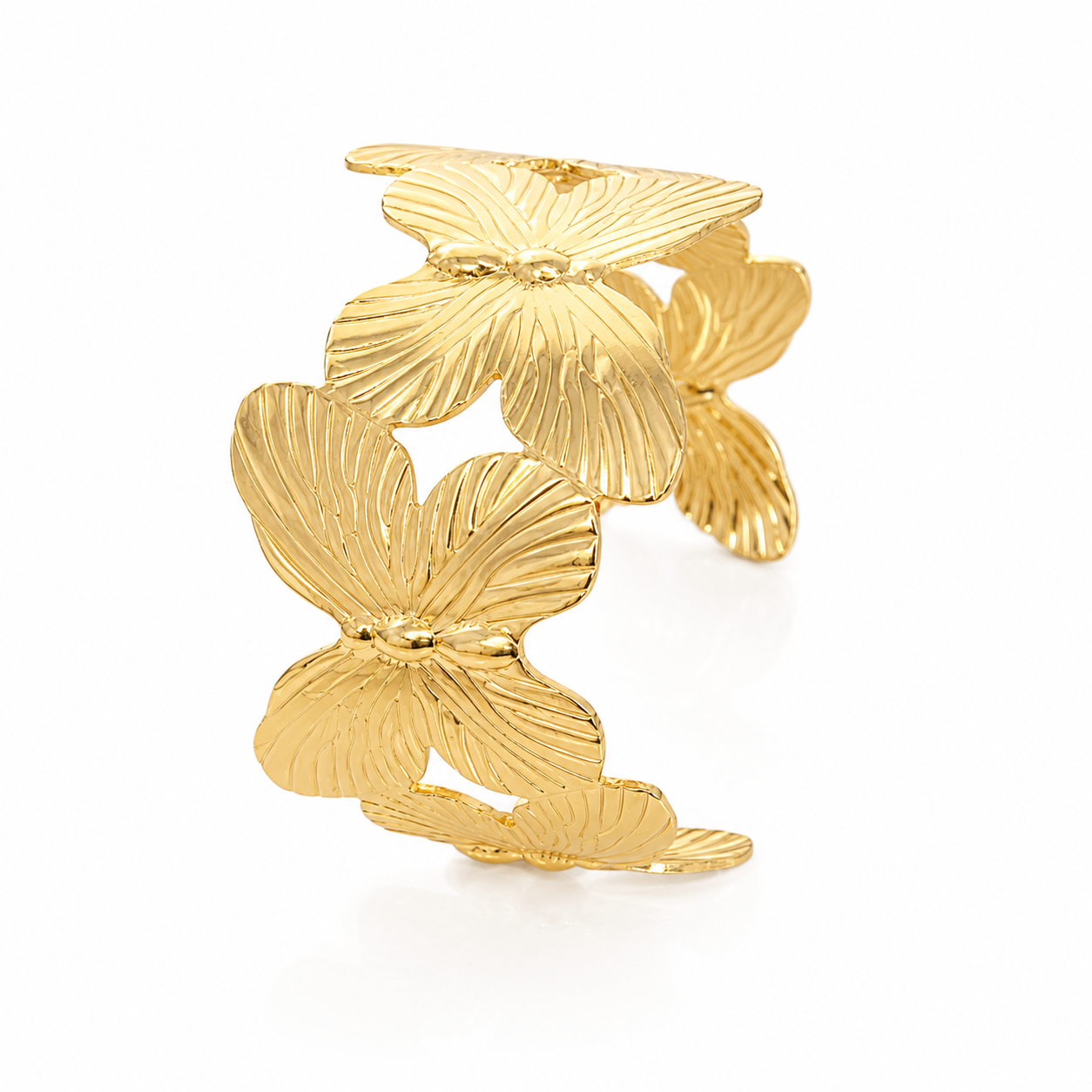 Golden Butterfly Cuff Bracelet for Women & Girls