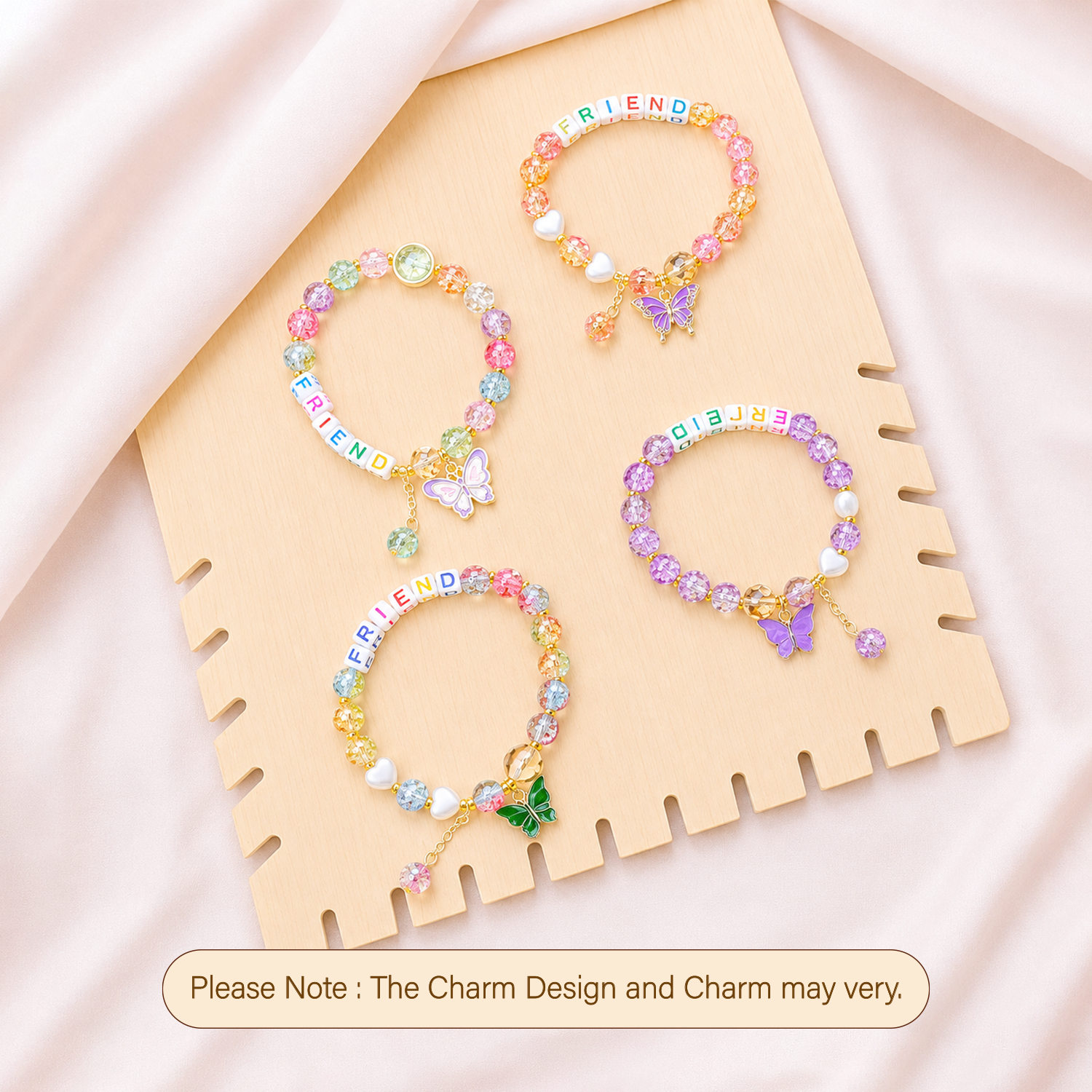 Colorful Butterfly Charm Friendship Day Bracelets for Kids, Boys & Girls