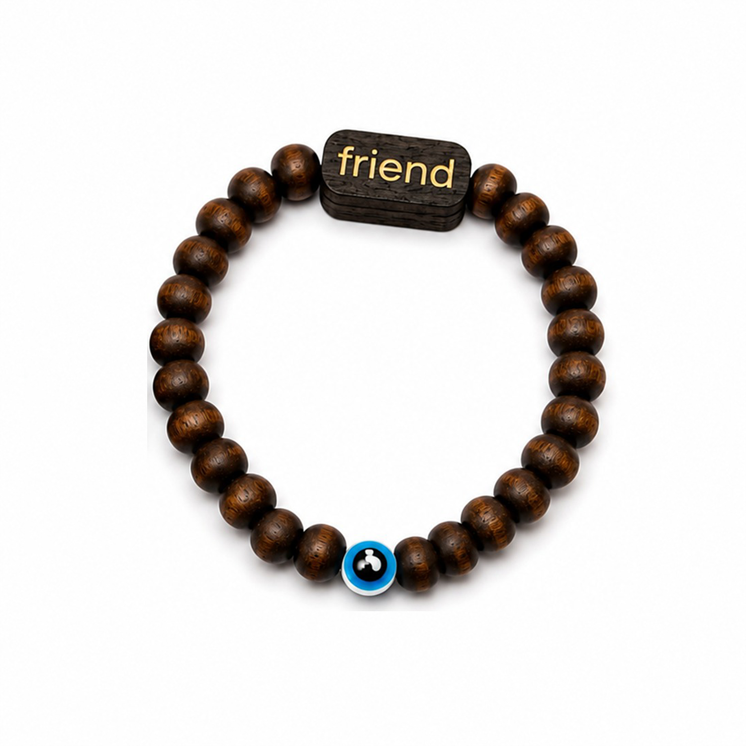 Round Natural Bead With Evil Eye Friendship Day Bracelets for Kids, Boys & Girls