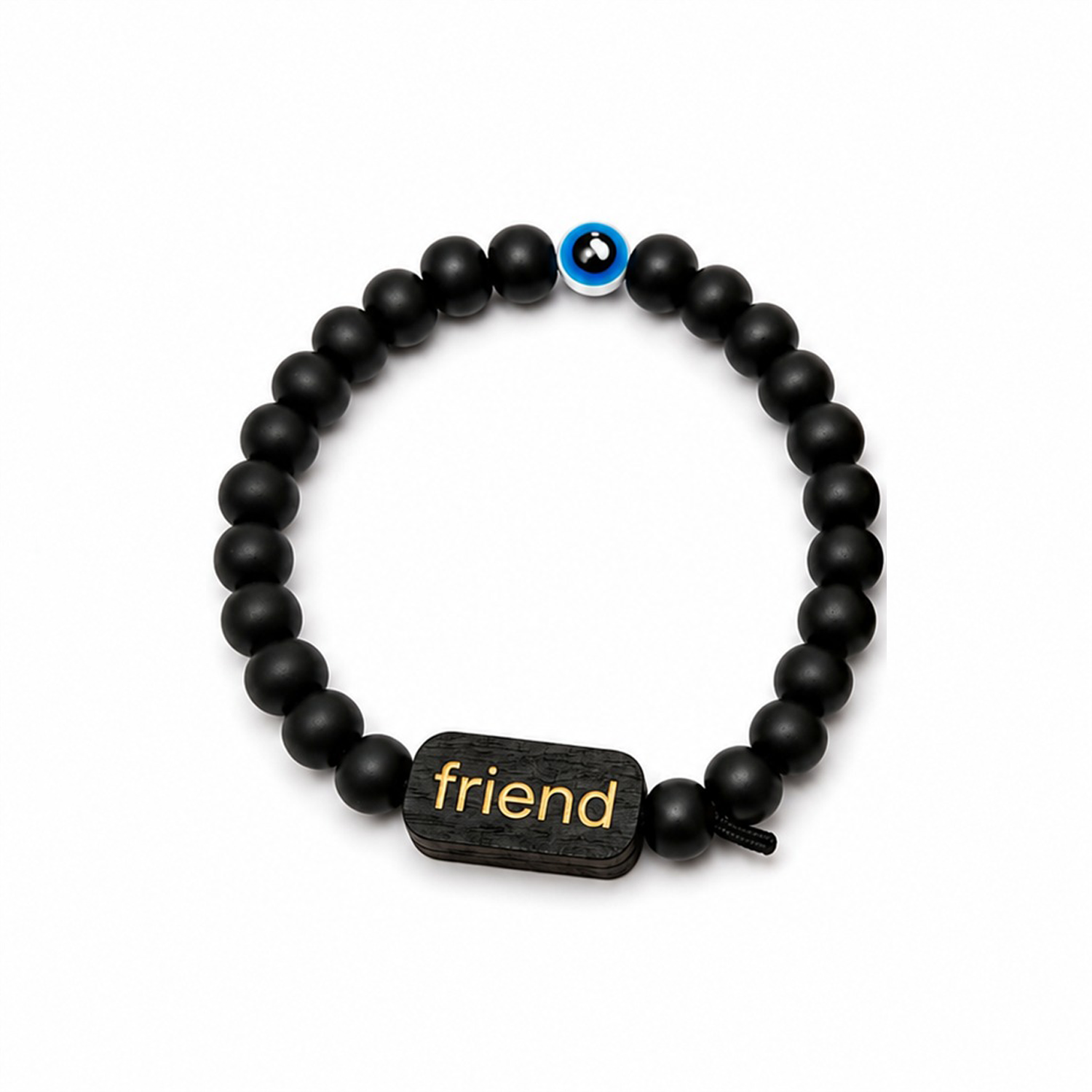 Round Natural Bead With Evil Eye Friendship Day Bracelets for Kids, Boys & Girls