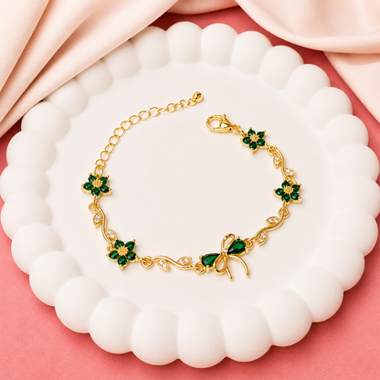 Cherry Blossom Tulip Floral Tennis Bracelet for Girls & Women's