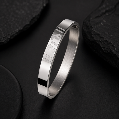 Men’s Stainless Steel Bracelet Engraved with Ram