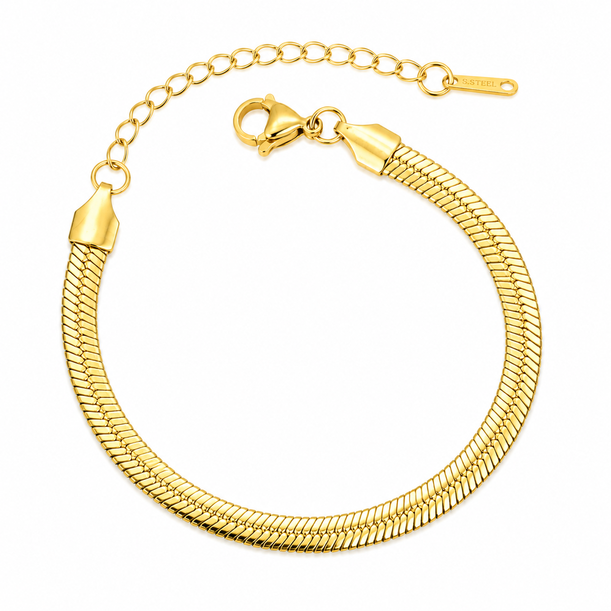 Flexible Convenient Adjustable Snake Chain Bracelet for Men & Women