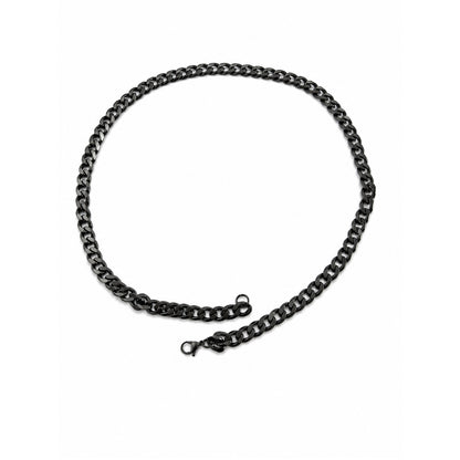 Black Cuban Interlink Stainless Steel Chain for Men & Women