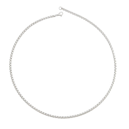 Stylish Twisted Box Link Design Stainless Steel Chain For Men & Women