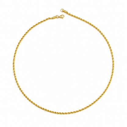 Stylish Twisted Rope InterLink Design Stainless Steel Chain For Men & Women