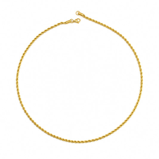 Stylish Twisted Rope InterLink Design Stainless Steel Chain For Men & Women