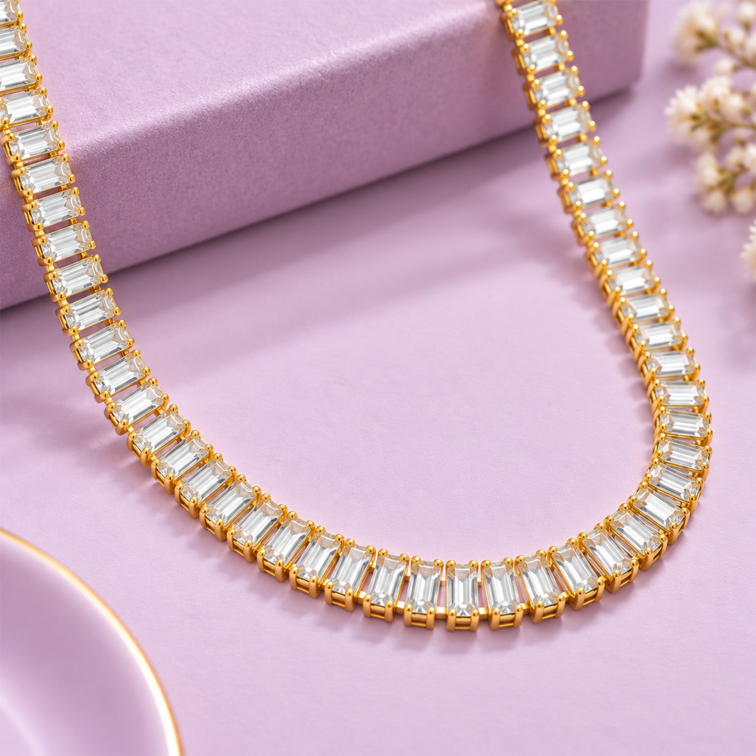 CZ Strand 2.5 x 5 Alloy Ad Mala Chain for Girls & Women's