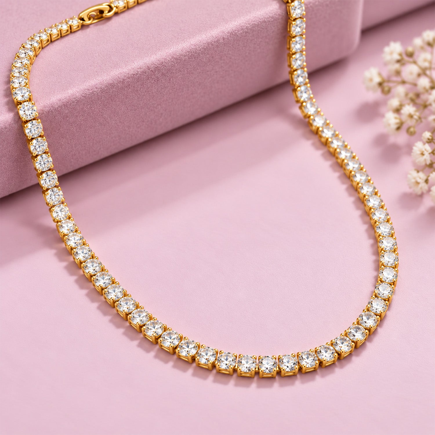 Square Strand R Mala Alloy Chain for Girls & Women's