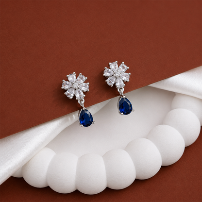 Trendy Elara Teardrop Floral Stud Earrings for Girls & Women's