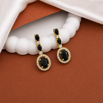 Sway CZ Stone Halo Drop Earrings for Girls & Women's