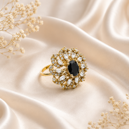 Dazzling Cluster Marquise Floral Ring for Girls & Women's