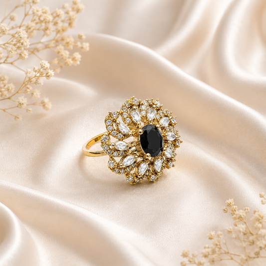 Dazzling Cluster Marquise Floral Ring for Girls & Women's