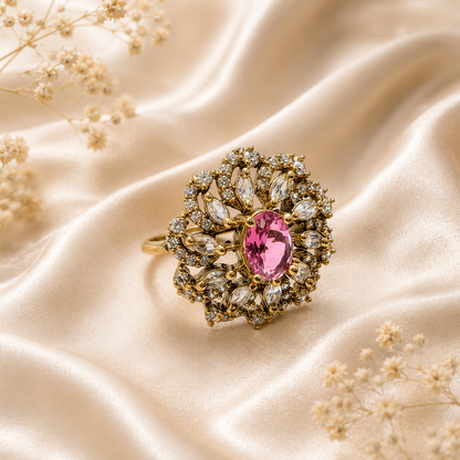 Dazzling Cluster Marquise Floral Ring for Girls & Women's