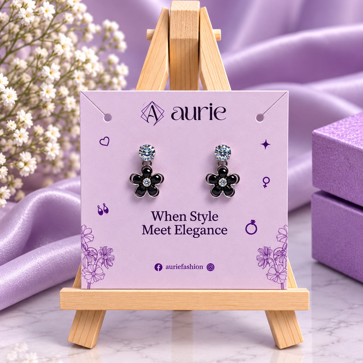 Dual Line Crystal Drop Earrings for Girls & Women's