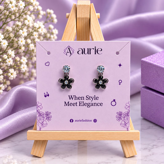 Dual Line Crystal Drop Earrings for Girls & Women's