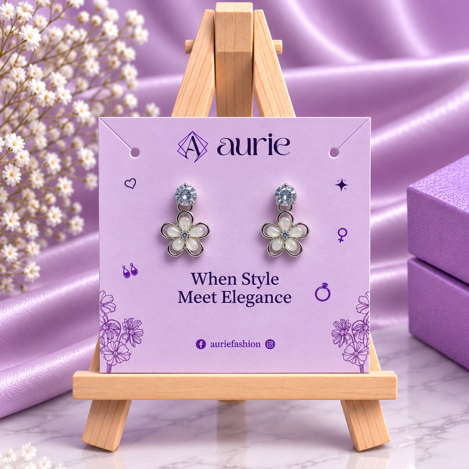 Dual Line Crystal Drop Earrings for Girls & Women's
