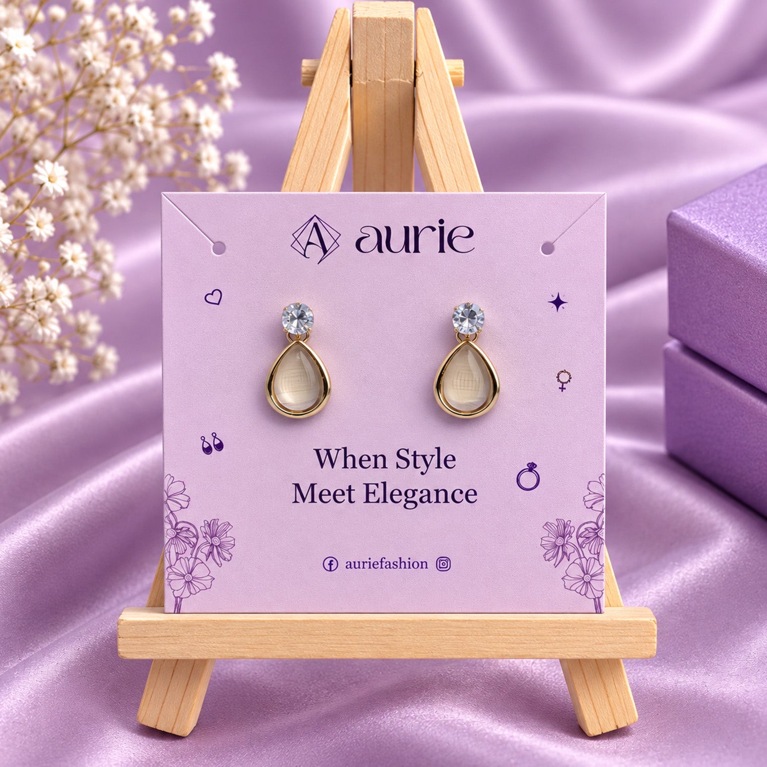 Sparkling Cubic Teardrop Earrings for Girls & Women's