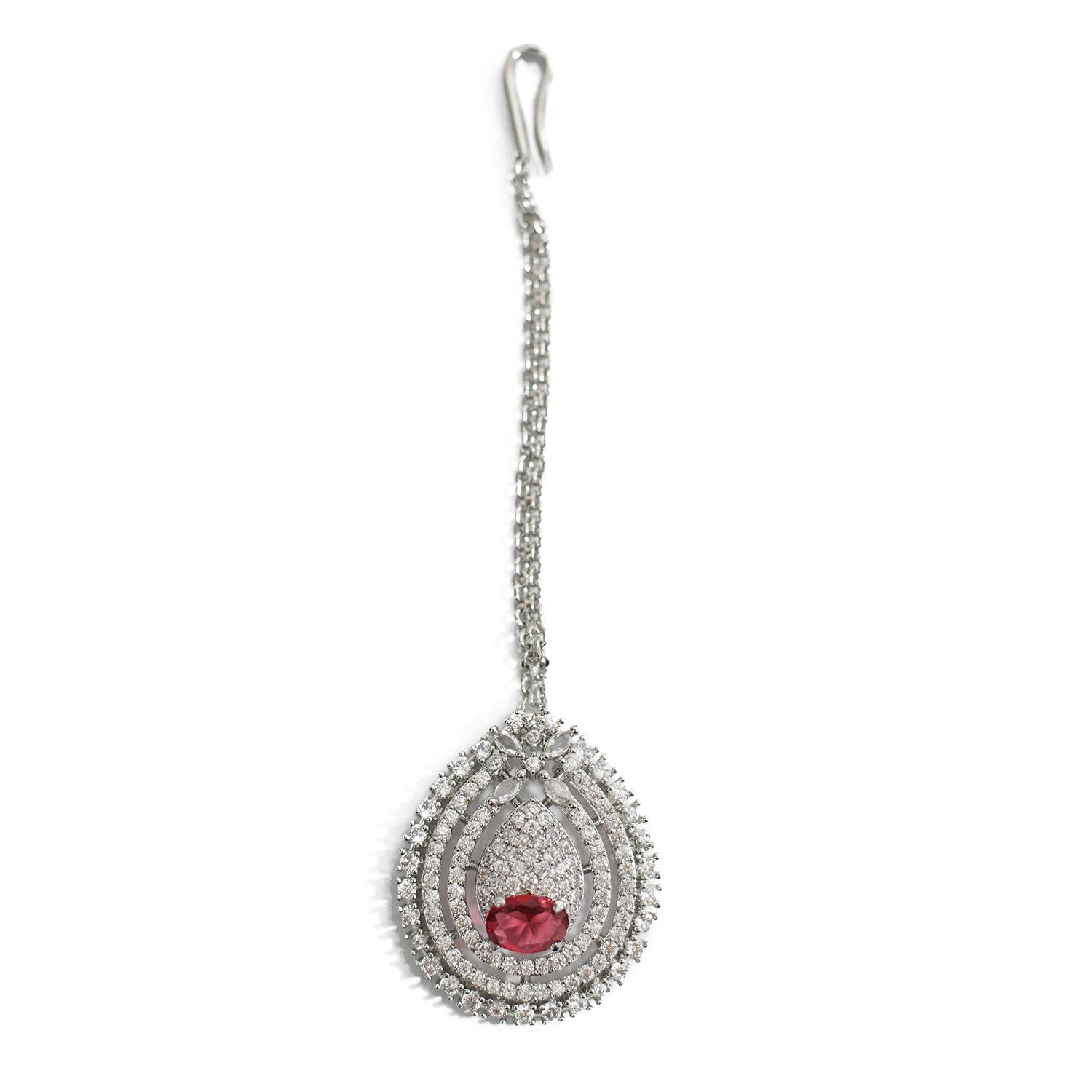 AD Stone Studded Floral Cluster Jewellery Set