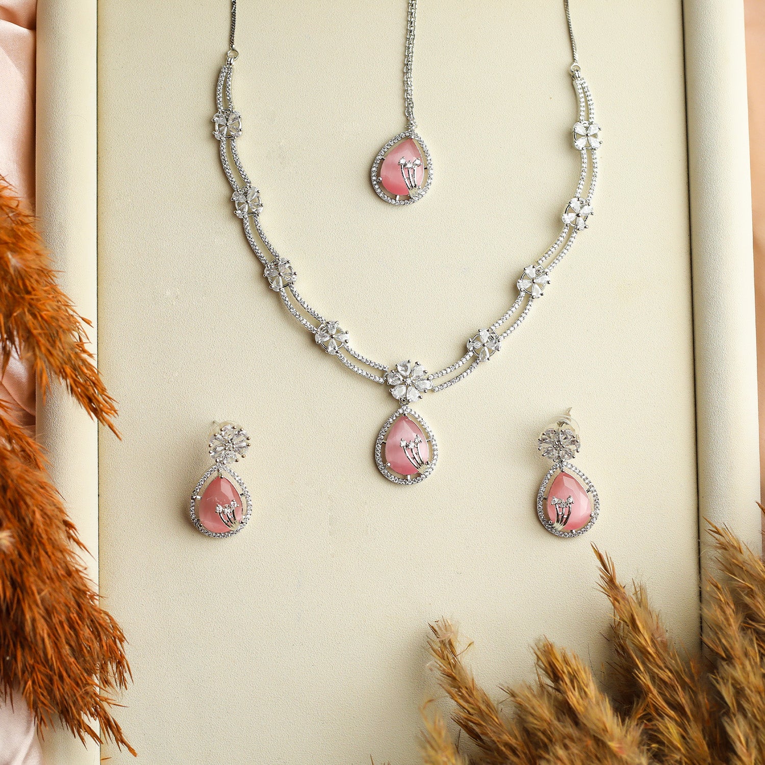 Ethnic AD Stone Striking Teardrop Stones