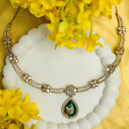 Ethnic AD Stone Striking Teardrop Stones