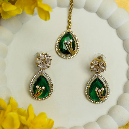 Ethnic AD Stone Striking Teardrop Stones