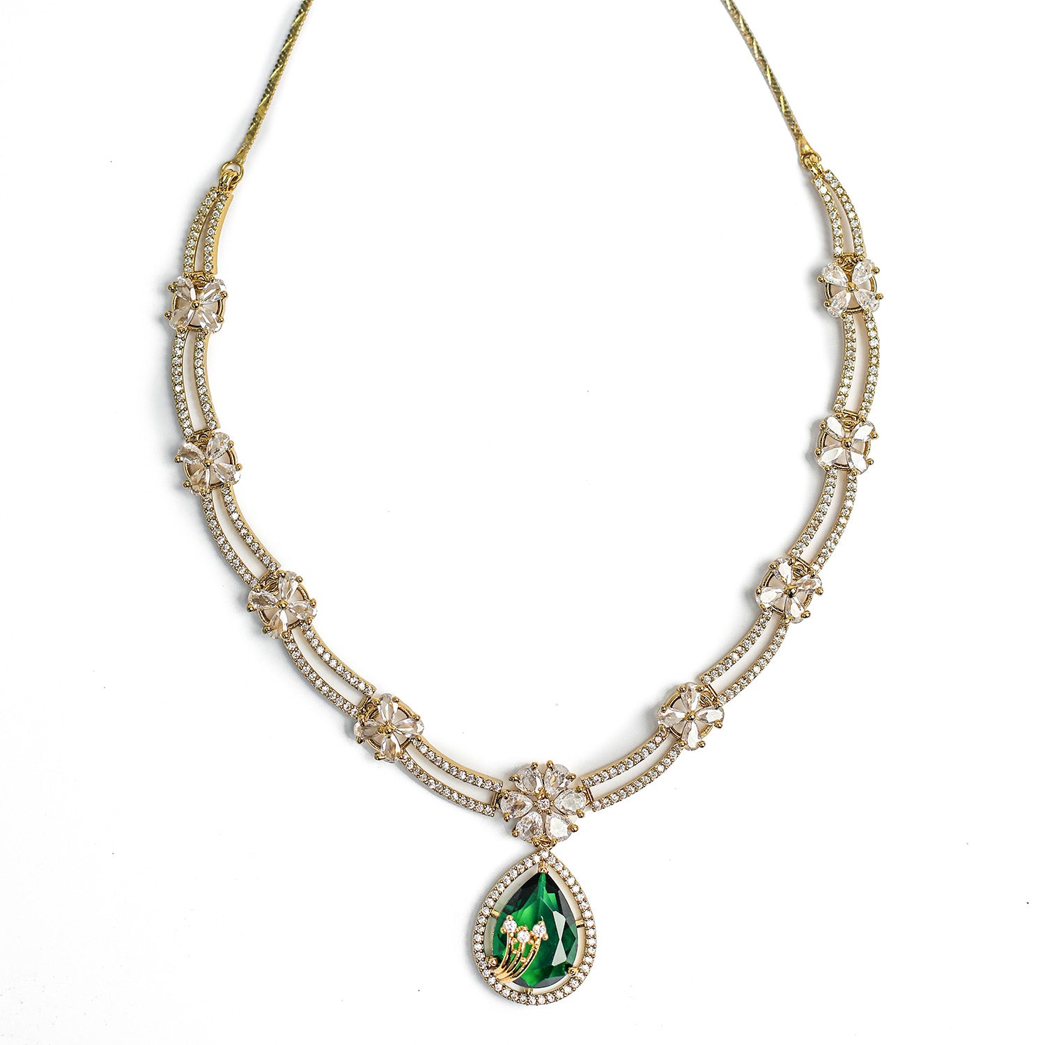 Ethnic AD Stone Striking Teardrop Stones