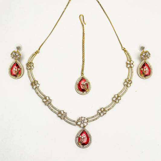 Ethnic AD Stone Striking Teardrop Stones