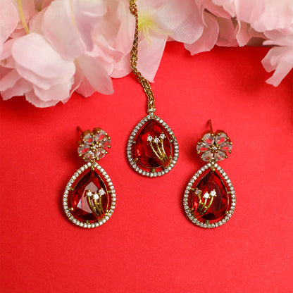 Ethnic AD Stone Striking Teardrop Stones