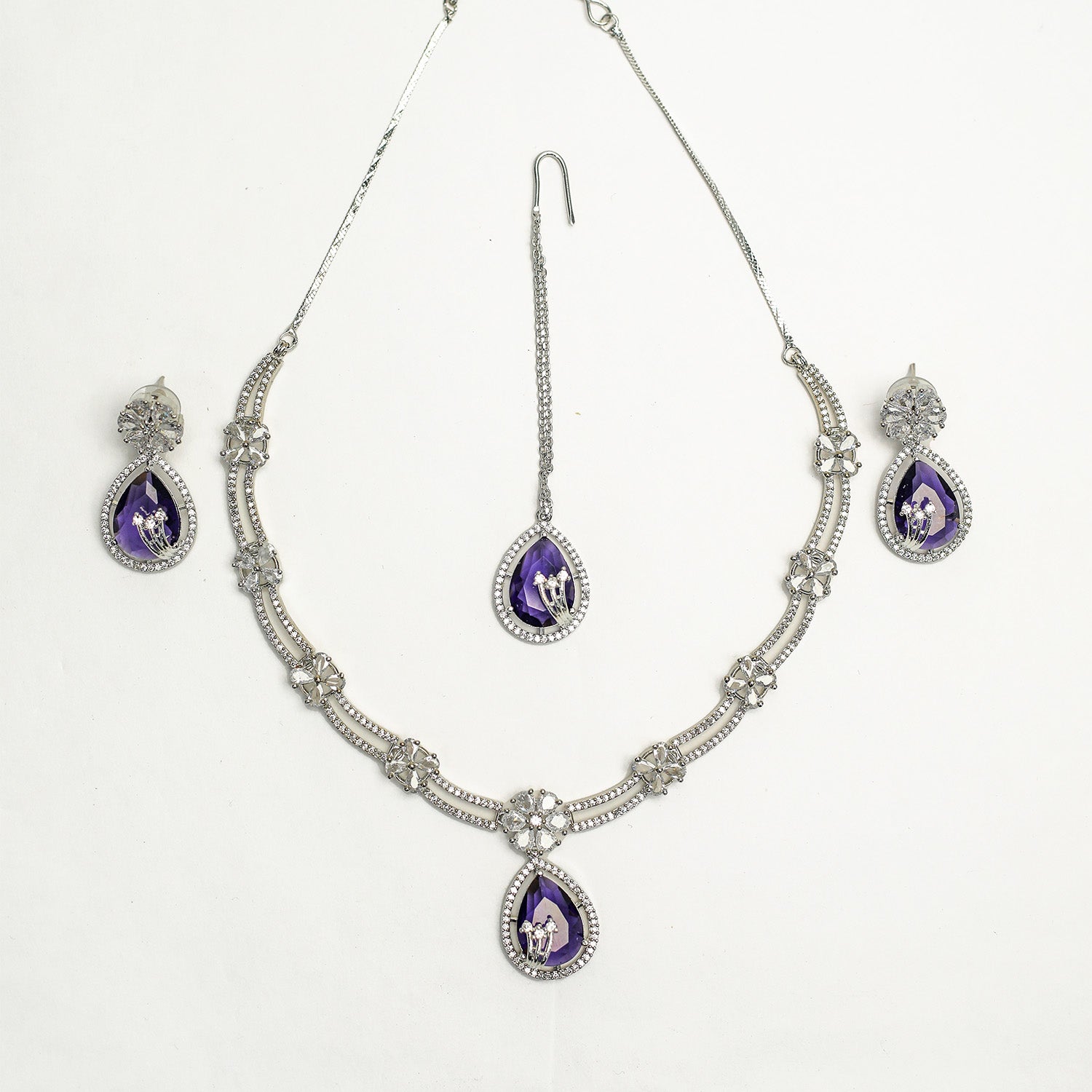 Ethnic AD Stone Striking Teardrop Stones
