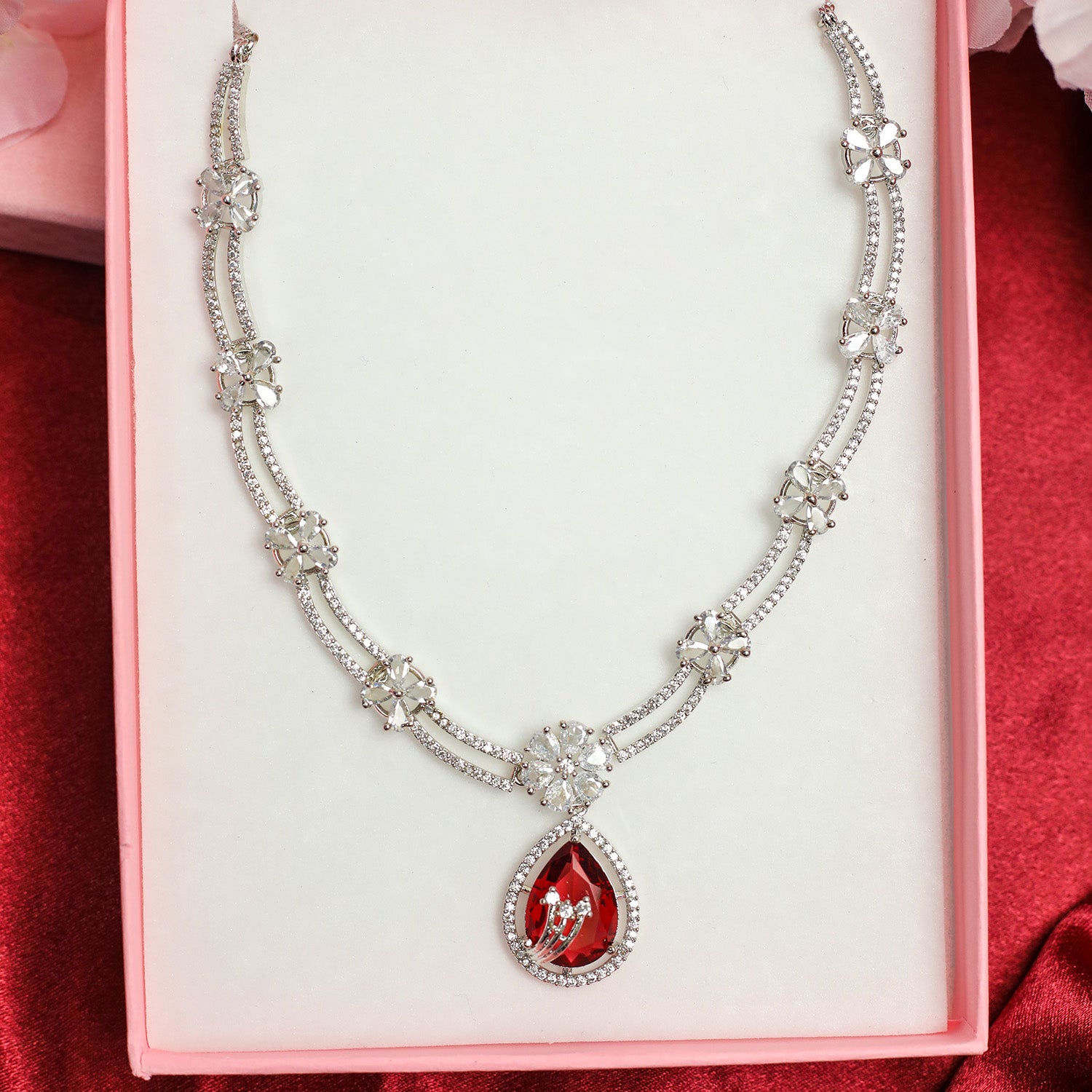 Ethnic AD Stone Striking Teardrop Stones