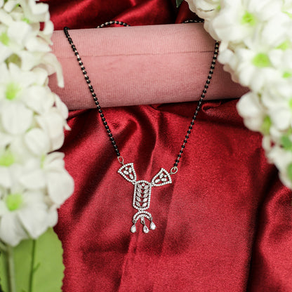 AURIE Arch Wave American Diamond Mangalsutra with Earrings