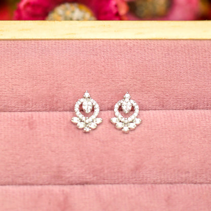 AURIE Swirl American Diamond Mangalsutra with Earrings