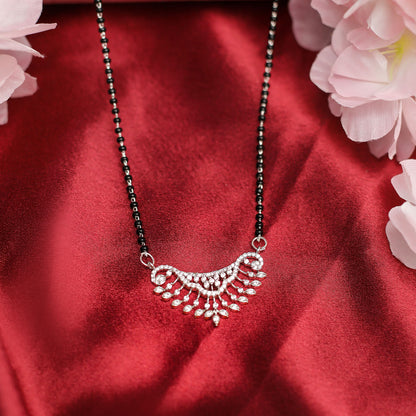 AURIE Bloom Strand American Diamond Mangalsutra with Earrings