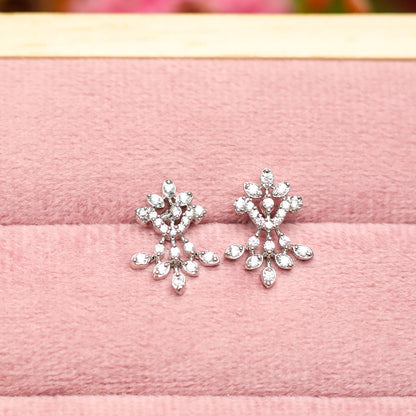 AURIE Bloom Strand American Diamond Mangalsutra with Earrings