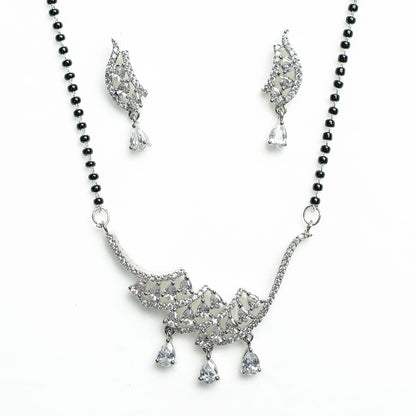 AURIE Paradise American Diamond Mangalsutra with Earrings