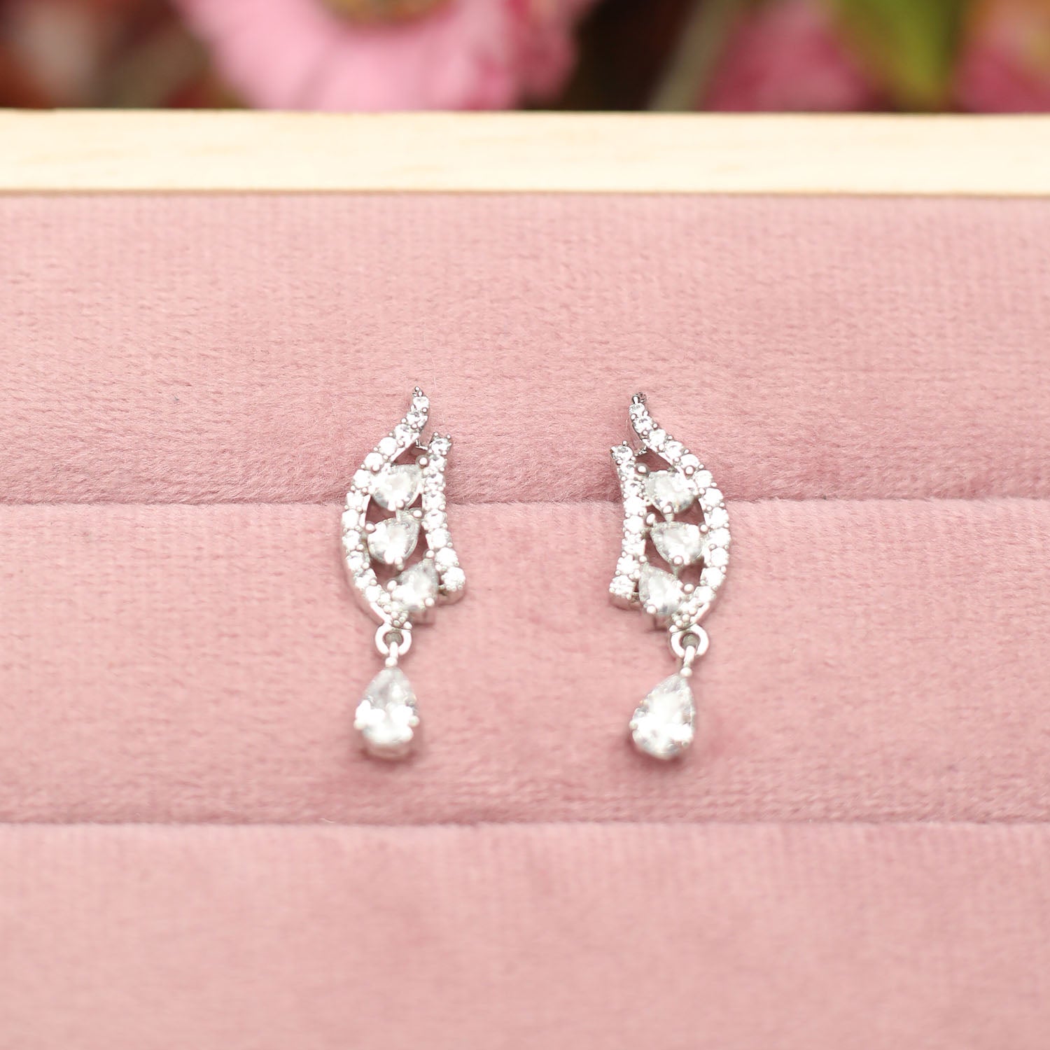 AURIE Paradise American Diamond Mangalsutra with Earrings