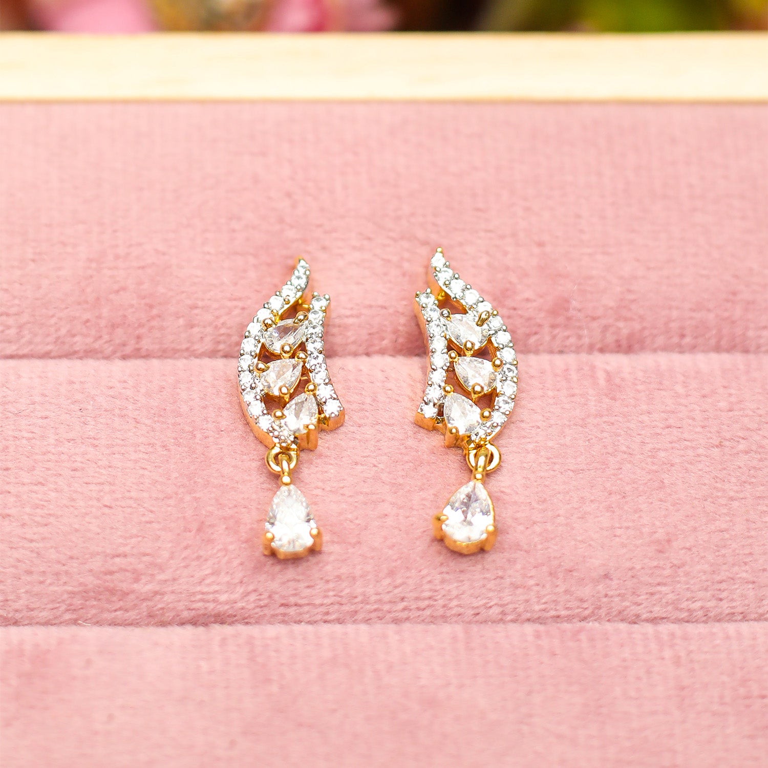 AURIE Paradise American Diamond Mangalsutra with Earrings