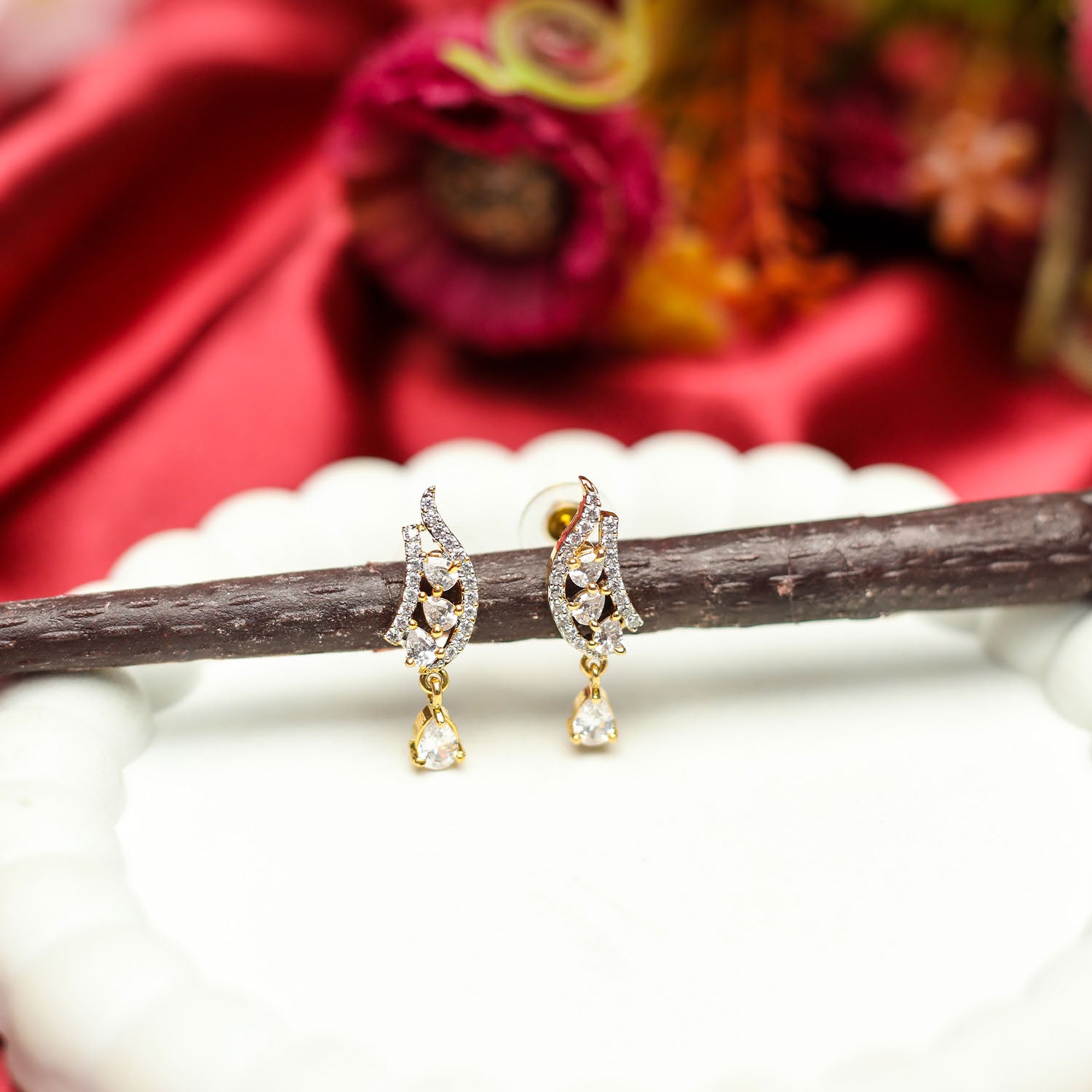 AURIE Paradise American Diamond Mangalsutra with Earrings