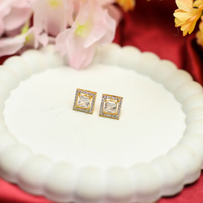 AURIE Snow Stone American Diamond Mangalsutra with Earrings