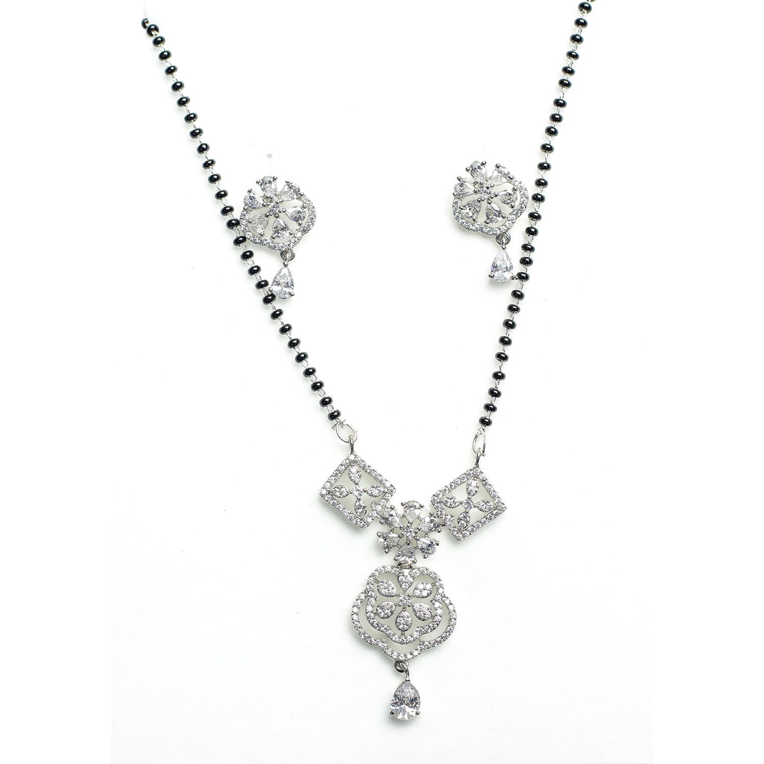 AURIE Enticing American Diamond Mangalsutra with Earrings